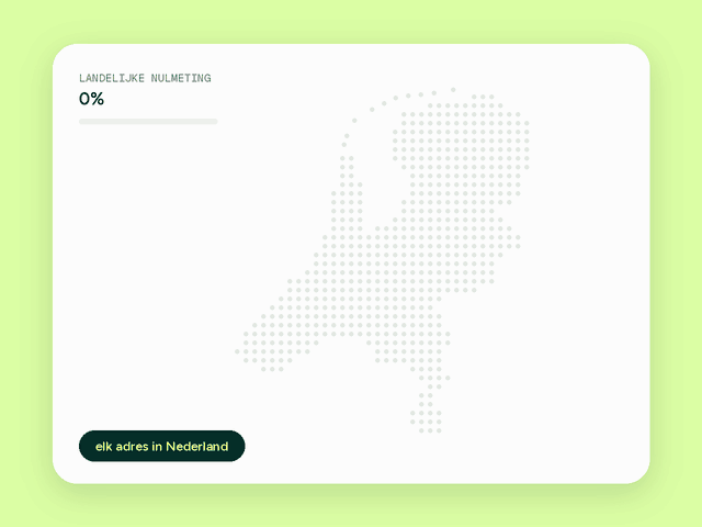 Animation: a map of the Netherlands fills with addresses